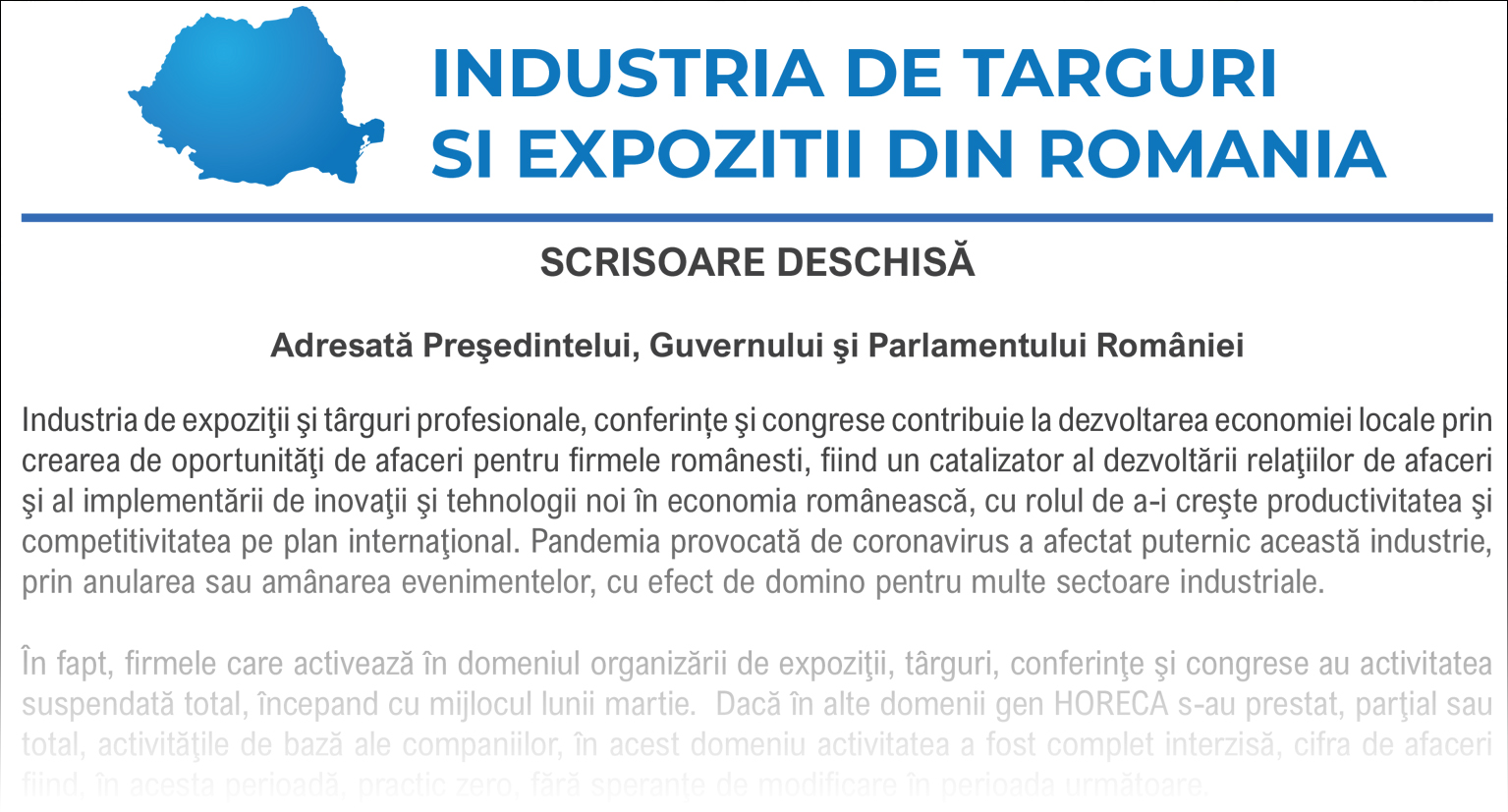 Scrisoare deschisa. Initiativa Euroexpo