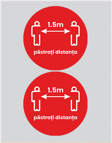 Autocolant podea pastreaza distanta