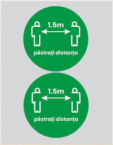 Autocolant podea pastreaza distanta