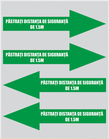 Autocolant podea pastreaza distanta